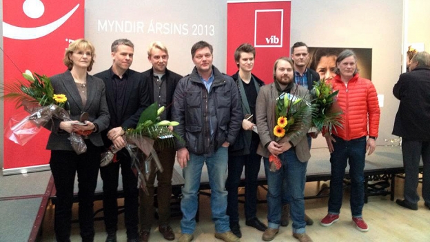 Verðlaunahafar í Gerðarsafni í dag. Mynd: RÚV