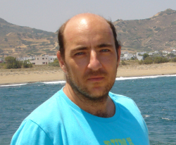 Panagiotis Bousis, sjónvarpsfréttamaður í Grikklandi.