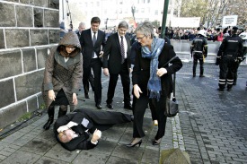 Fréttamynd ársins og Mynd ársins á sýningu Blaðaljósmyndarafélags Íslands í ár. Myndina tók Daníel R…