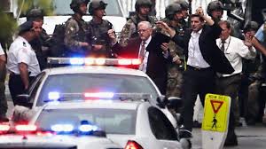 Frá vettvangi skotárásarinnar. ABC mynd