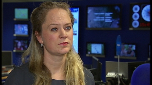 Ingibjörg Þórðardóttir fréttamaður hjá BBC. (Mynd: RÚV)