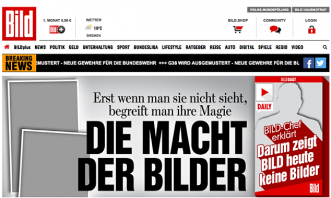 Bild var myndalaust í gær