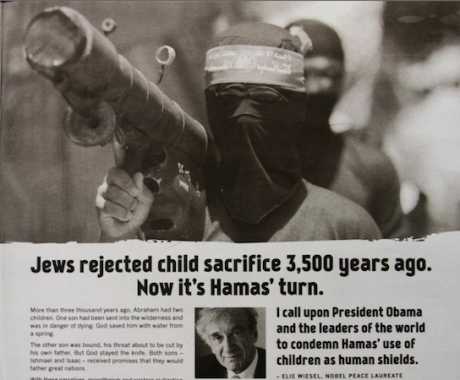 Times gagnrýnt fyrir að vilja ekki birta auglýsingu gegn Hamas