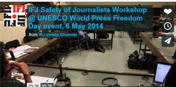 Stuttmynd frá vinnustofu um öryggi blaðamanna