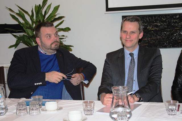 Björn Ingi Hrafnsson og Magnús Geir Þórðarson. Mynd: sbs