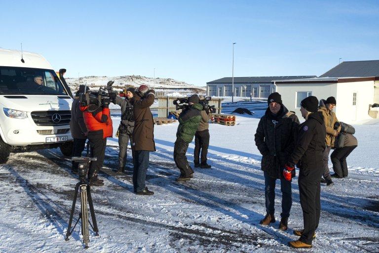 Úr skipulagðri fjölmiðlaferð til Grindavíkur í febrúar. Ljósmynd/Golli
