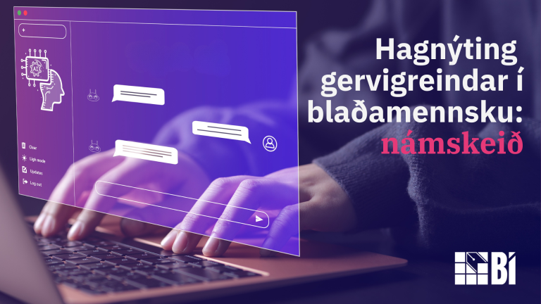 Hagnýting gervigreindar í blaðamennsku: námskeið