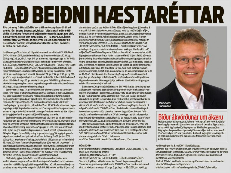 Hálfsíðu auglýsing - ekki fullnægjandi birting?