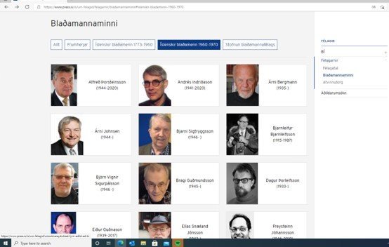 Viðbót við Blaðamannaminni