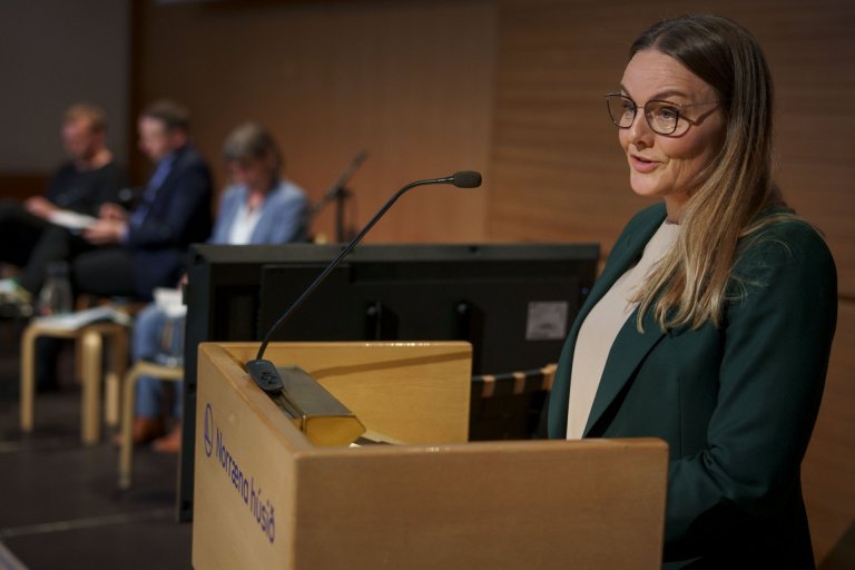 Frá fundinum í Norræna húsinu í dag.