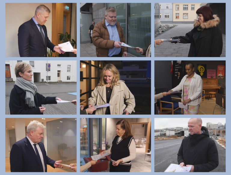 Formenn flokkanna taka við áskorun BÍ um að efla blaðamennsku og fjölmiðla á Íslandi.