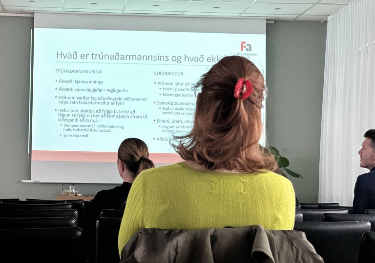 Trúnaðarmaður á trúnaðarmannanámskeiði