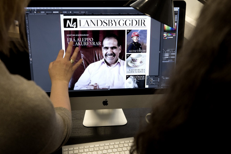 Frá vinnslu blaðsins