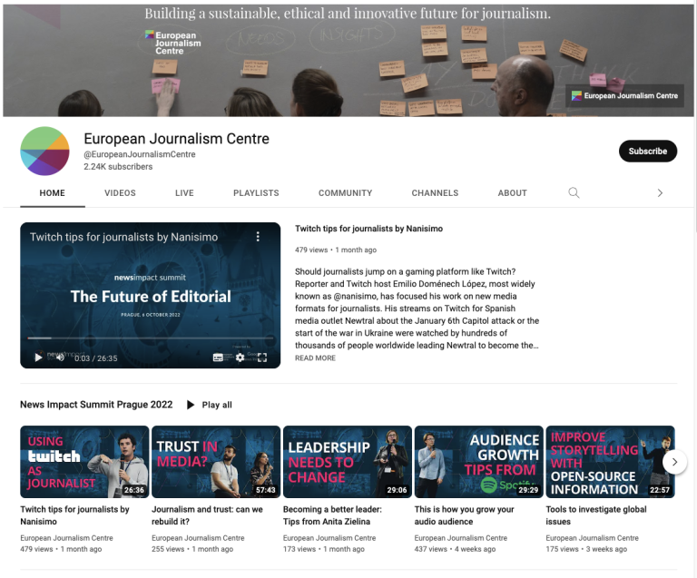 Fræðslumyndbönd EJC fyrir blaðamenn