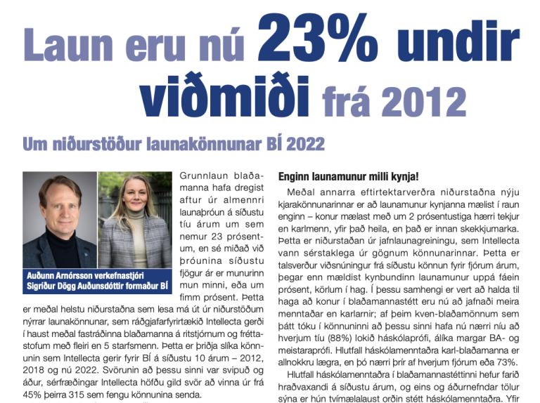 Titill greinarinnar í Blaðamanninum 1/2022.