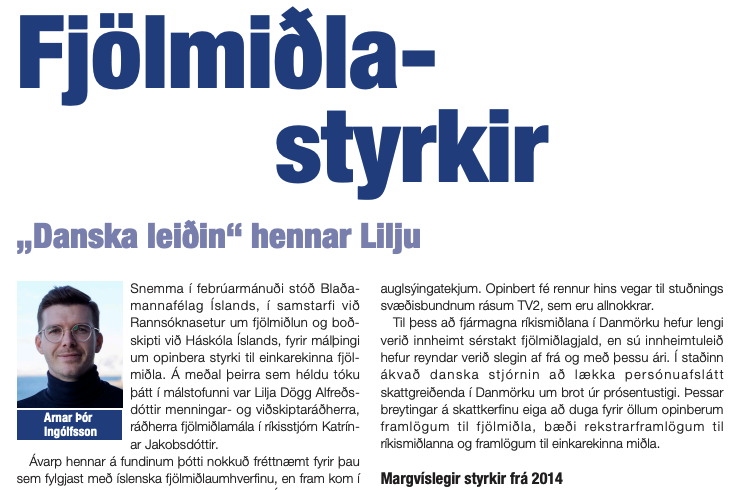 Titill greinarinnar í Blaðamanninum 1/2022.