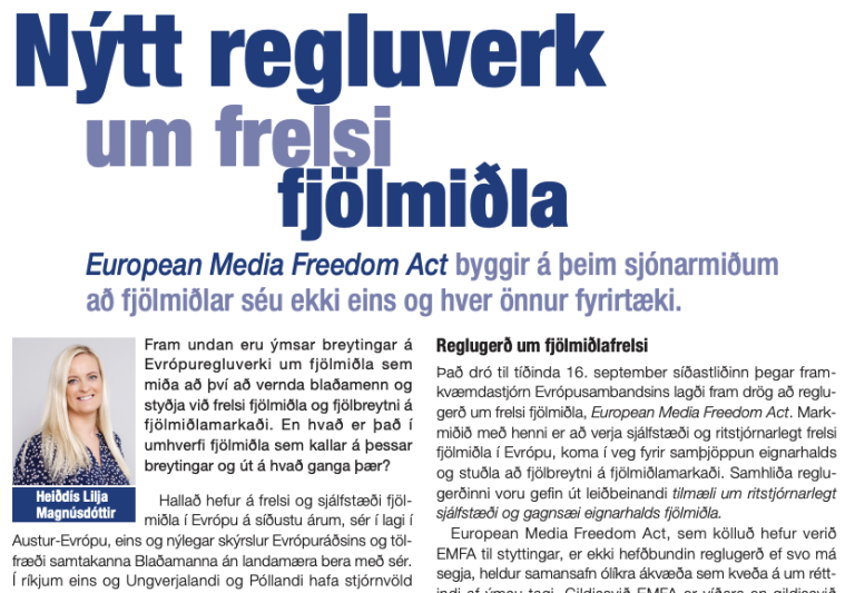 Titill greinarinnar í Blaðamanninum 1/2022.