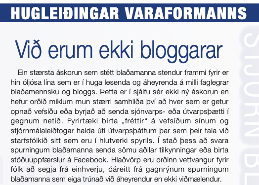 Titill pistilsins á bls. 3 í Blaðamanninum 1/2022.
