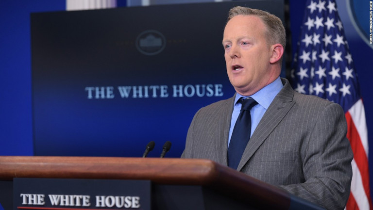 Sean Spicer, blaðafulltrúi Hvíta hússins