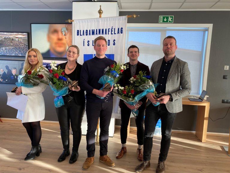 Verðlaunahafar Blaðamannaverðlauna fyrir árið 2021