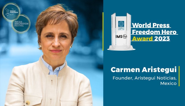 Carmen Aristegui útnefnd World Press Freedom Hero